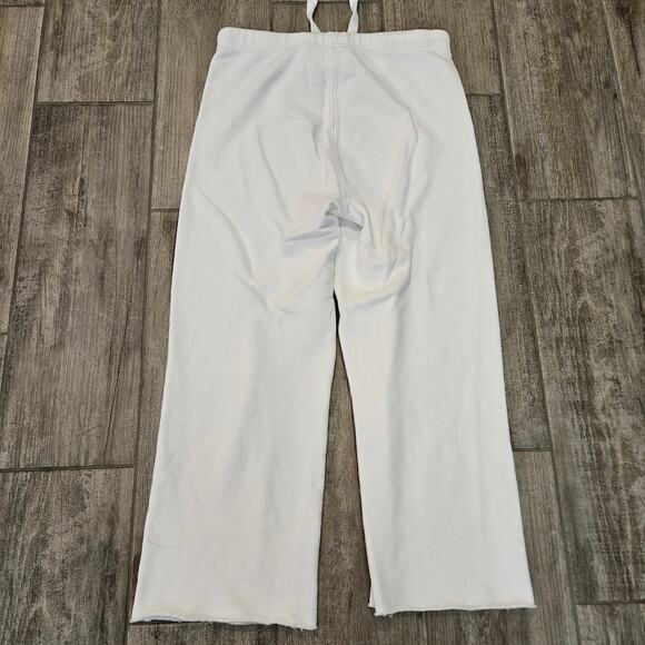 Frank & Eileen Catherine Favorite Sweatpants Women’s XS White Cotton Crop Wide - Picture 8 of 12